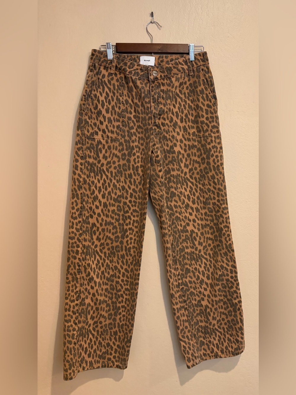 Nugigi Tigers Eye Wide Leg Pants, Comfy and Roomy, Waist 15’ Inseam 31’
